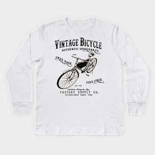 Vintage Bicycle authentic spare parts Kids Long Sleeve T-Shirt